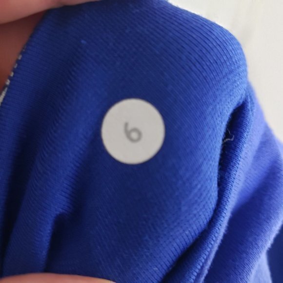 Lululemon Athletica Women Size 6 Blue Striped Wunder Under Crop Striped Leggings - Picture 4 of 6